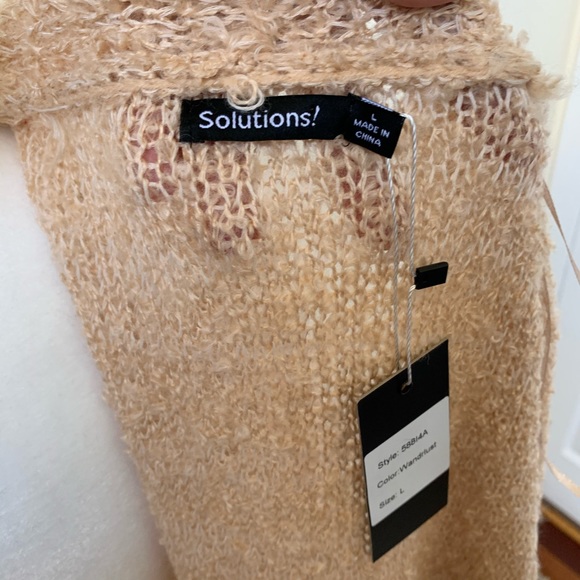 NWT Solutions Long Peach Knit Cardigan - Picture 5 of 6